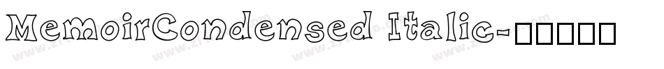 MemoirCondensed Italic字体转换